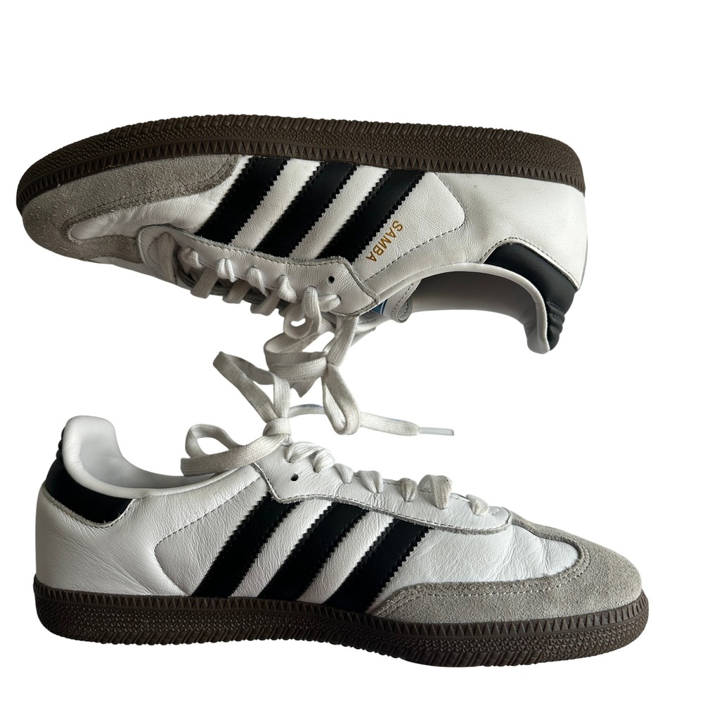 Adidas Samba OG White Black Gum B75806 Mens Size 8 Low Top Sneakers